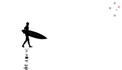 Minimalistic Surfer - Derek Delacroix